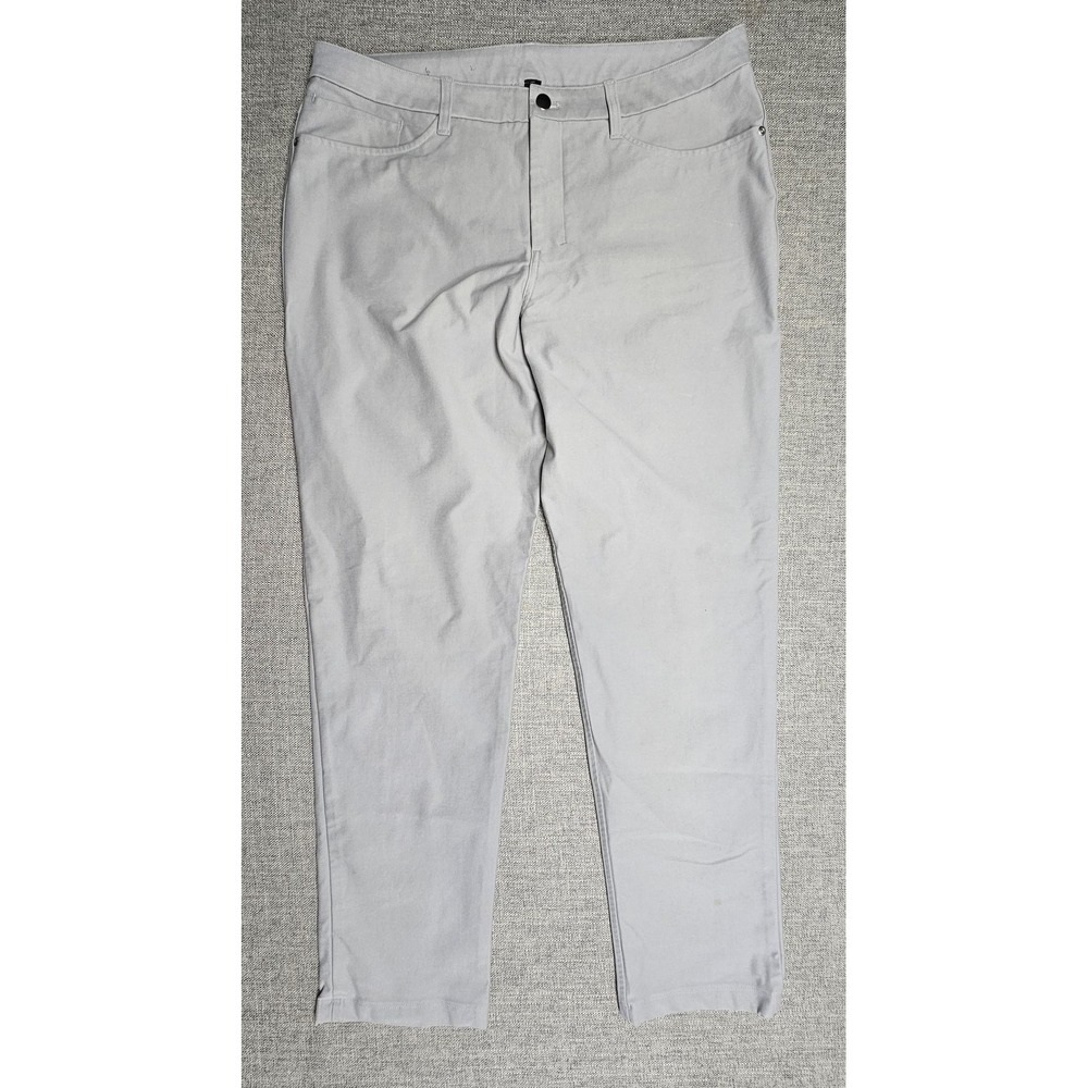 Lululemon Pants Mens 36x32 Gray Casual Chino Stretch Cotton Blend Golf Athletic
